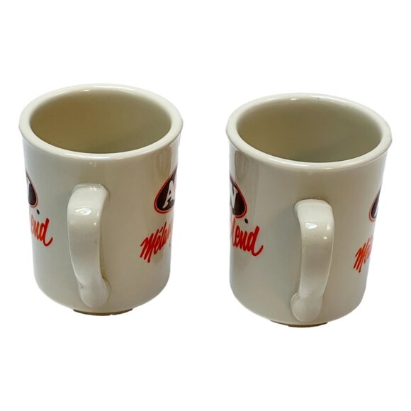 Vintage A & W Special Blend Coffee Mugs Lot 2 Ceramic White Orange - Picture 5 of 10